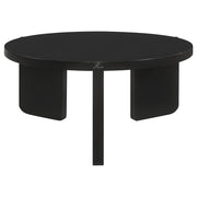  Coaster Furniture Cordova 709678-S3 3-piece Solid Wood Coffee and End Table Set - Black IMAGE 7