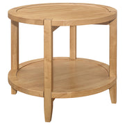  Coaster Furniture Camillo 709698-S2 2-piece Round Coffee and End Table Set - Maple IMAGE 7