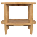  Coaster Furniture Camillo 709698-S3 3-piece Round Coffee and End Table Set - Maple IMAGE 3