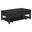  Coaster Furniture Payne 710565 48-inch Mobile Lift Top Coffee Table - Distressed Java IMAGE 1