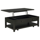  Coaster Furniture Payne 710565 48-inch Mobile Lift Top Coffee Table - Distressed Java IMAGE 2