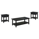  Coaster Furniture Payne 710568-S3 3-piece Coffee and 1-drawer End Table Set - Java IMAGE 1