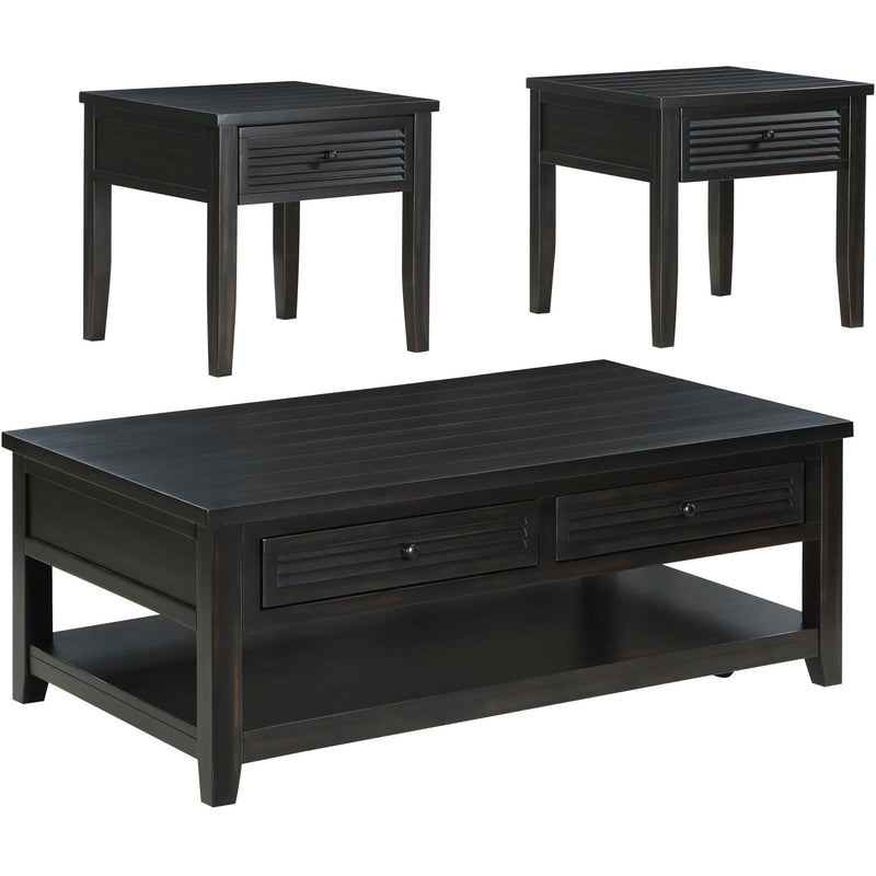  Coaster Furniture Concord 710578-S3 3-piece Coffee and End Table Set - Distressed Java IMAGE 2