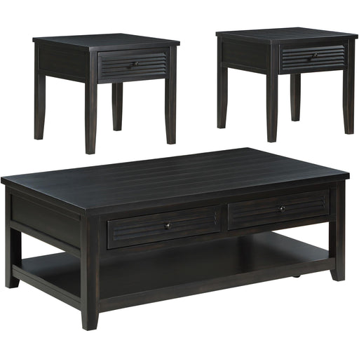  Coaster Furniture Concord 710578-S3 3-piece Coffee and End Table Set - Distressed Java IMAGE 2
