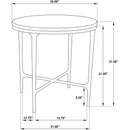  Coaster Furniture Hermas 710738-S3 3-piece Round Marble Coffee and End Table Set - White IMAGE 13