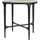  Coaster Furniture Hermas 710738-S3 3-piece Round Marble Coffee and End Table Set - White IMAGE 5