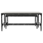  Coaster Furniture Ebby 710740 2-piece Genuine Marble Top Nesting Coffee Tables - White IMAGE 7