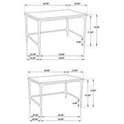  Coaster Furniture Ebby 710740 2-piece Genuine Marble Top Nesting Coffee Tables - White IMAGE 8