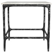  Coaster Furniture Ebby 710747 Square Genuine Marble Top Metal End Table - White IMAGE 3
