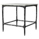  Coaster Furniture Ebby 710747 Square Genuine Marble Top Metal End Table - White IMAGE 4