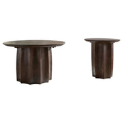  Coaster Furniture Cayenne 710778-S2 2-piece Solid Mango Wood Coffee Table Set - Walnut IMAGE 1