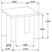  Coaster Furniture Castlewood 710857 Engineered Wood Accent End Table - Brown Oak IMAGE 7