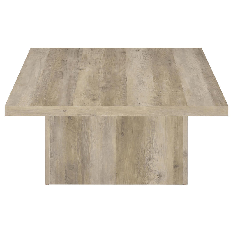 Coaster Furniture Devar 710878 Square Engineered Wood Coffee Table - Distressed Pine IMAGE 4