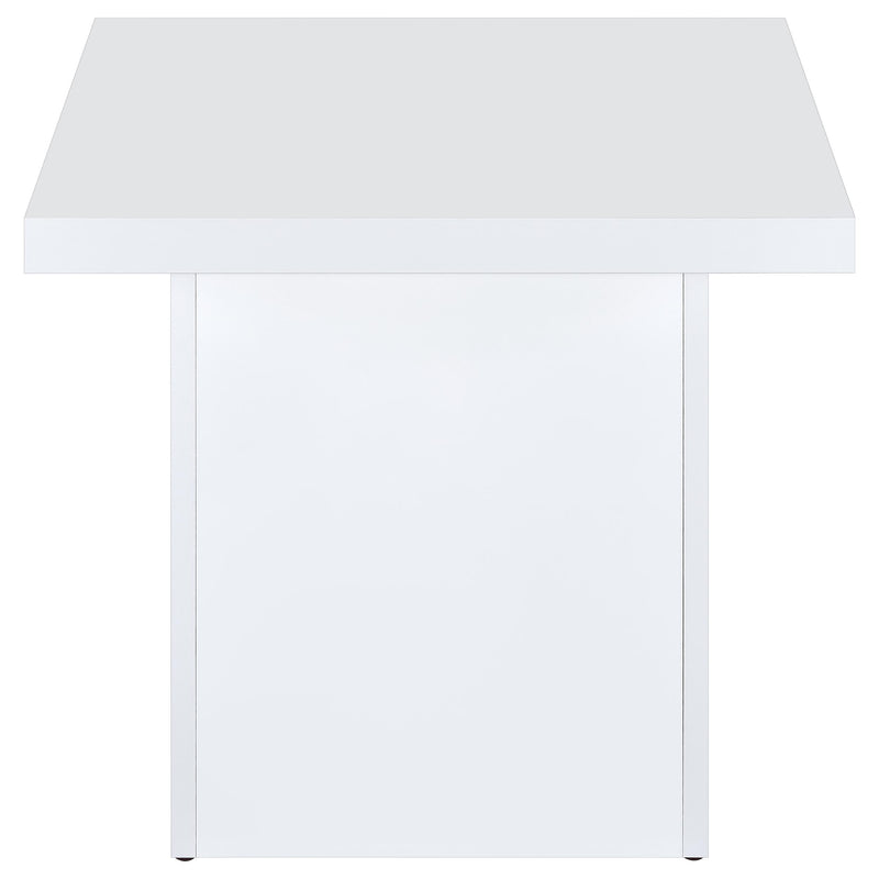  Coaster Furniture Devar 710897 Square Engineered Wood End Table - White High Gloss IMAGE 4