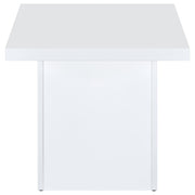  Coaster Furniture Devar 710897 Square Engineered Wood End Table - White High Gloss IMAGE 7