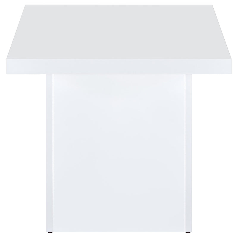  Coaster Furniture Devar 710897 Square Engineered Wood End Table - White High Gloss IMAGE 7