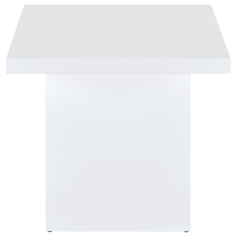  Coaster Furniture Devar 710897 Square Engineered Wood End Table - White High Gloss IMAGE 8