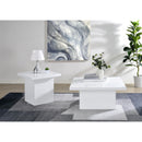  Coaster Furniture Devar 710897 Square Engineered Wood End Table - White High Gloss IMAGE 9