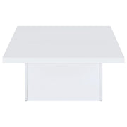  Coaster Furniture Devar 710898 Square Engineered Wood Coffee Table - White High Gloss IMAGE 7