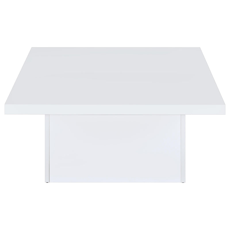  Coaster Furniture Devar 710898 Square Engineered Wood Coffee Table - White High Gloss IMAGE 7