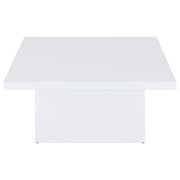  Coaster Furniture Devar 710898 Square Engineered Wood Coffee Table - White High Gloss IMAGE 8