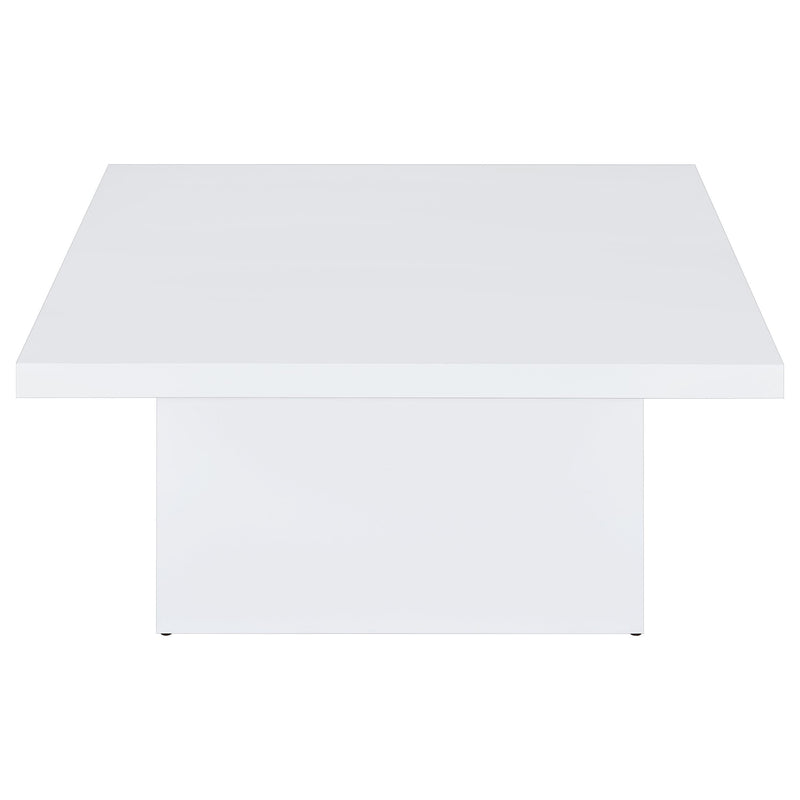  Coaster Furniture Devar 710898 Square Engineered Wood Coffee Table - White High Gloss IMAGE 8