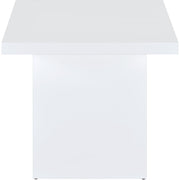  Coaster Furniture Devar 710898-S3 3-piece Square Coffee End Table Set - White High Gloss IMAGE 4