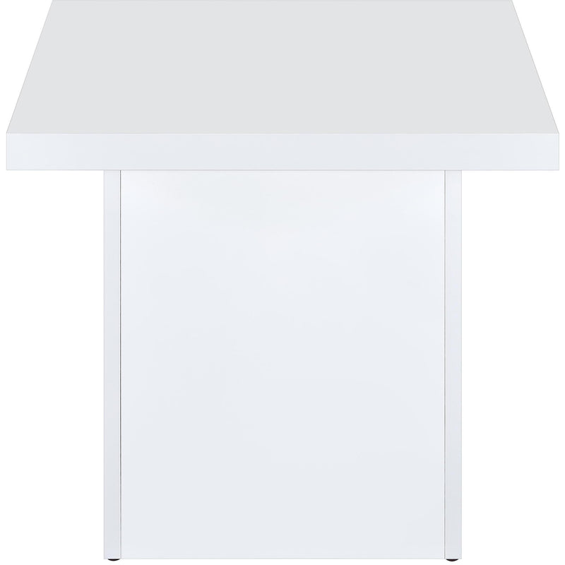  Coaster Furniture Devar 710898-S3 3-piece Square Coffee End Table Set - White High Gloss IMAGE 7