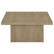  Coaster Furniture Devar 710918 Square Engineered Wood Coffee Table - Latte IMAGE 3