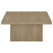  Coaster Furniture Devar 710918 Square Engineered Wood Coffee Table - Latte IMAGE 5