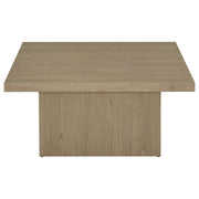  Coaster Furniture Devar 710918 Square Engineered Wood Coffee Table - Latte IMAGE 6