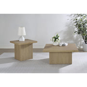  Coaster Furniture Devar 710918-S2 2-piece Square Cocktail Coffee End Table Set - Latte IMAGE 2