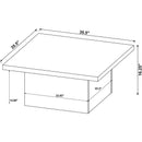  Coaster Furniture Devar 710918-S3 3-piece Square Cocktail Coffee End Table Set - Latte IMAGE 15