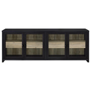  Coaster Furniture Denison 720223 79-inch 4-door TV Stand Media Console - Black IMAGE 10