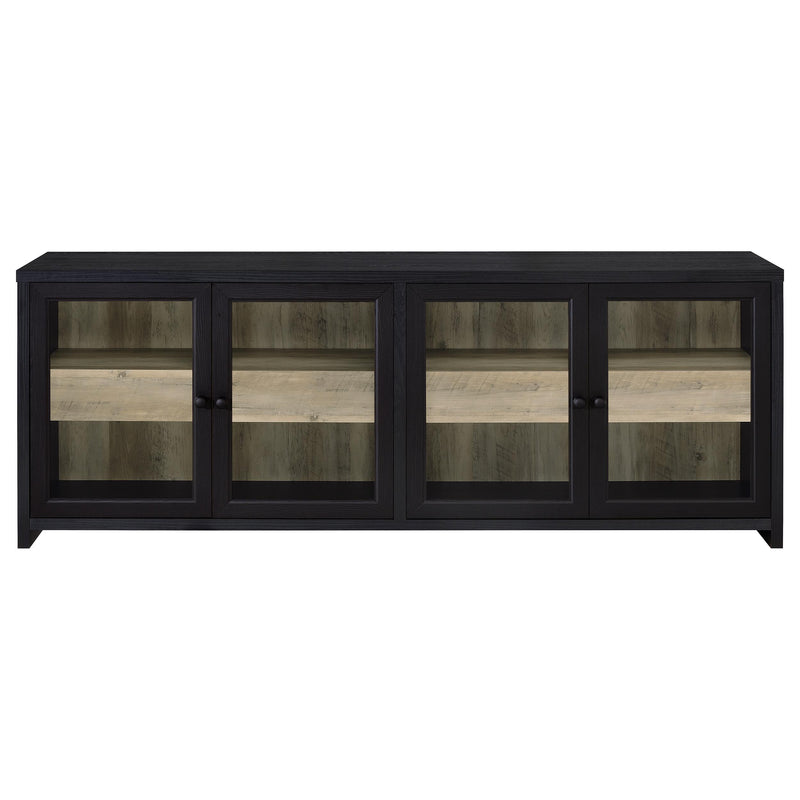  Coaster Furniture Denison 720223 79-inch 4-door TV Stand Media Console - Black IMAGE 10