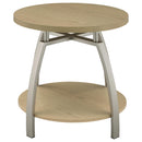  Coaster Furniture Dacre 720317 Round Engineered Wood Top End Table - Greige IMAGE 7