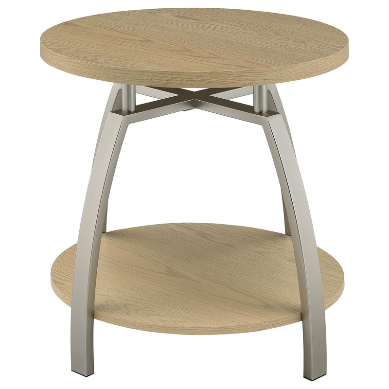  Coaster Furniture Dacre 720318-S2 2-piece Round Coffee and End Table Set - Greige IMAGE 12