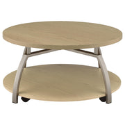  Coaster Furniture Dacre 720318-S2 2-piece Round Coffee and End Table Set - Greige IMAGE 6