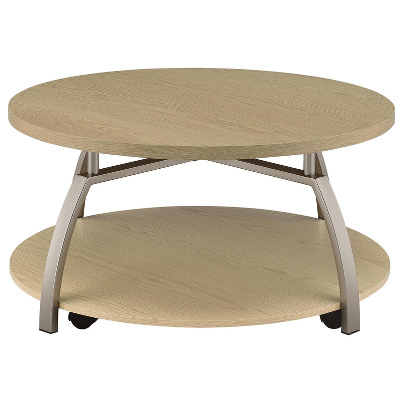  Coaster Furniture Dacre 720318-S2 2-piece Round Coffee and End Table Set - Greige IMAGE 6