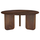  Coaster Furniture Dale 721998-S3 3-piece Solid Wood Coffee and End Table Set - Brown IMAGE 6