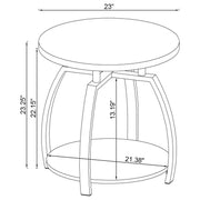  Coaster Furniture Dacre 722208-S3 3-piece Round Coffee and End Table Set - Dark Charcoal IMAGE 7