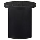  Coaster Furniture Sweeney 722827 24-inch Round Wood Occasional End Table - Black IMAGE 3