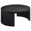  Coaster Furniture Sweeney 722828 39-inch Round Wood Occasional Coffee Table - Black IMAGE 1