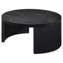  Coaster Furniture Sweeney 722828 39-inch Round Wood Occasional Coffee Table - Black IMAGE 3