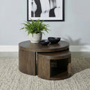  Coaster Furniture Sweeney 722830 2-piece Round Wood Occasional Nesting Table Set - Dark Walnut IMAGE 6