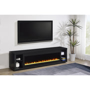  Coaster Furniture Deiter 722833 79-inch TV Stand Fireplace Media Console - Black IMAGE 5