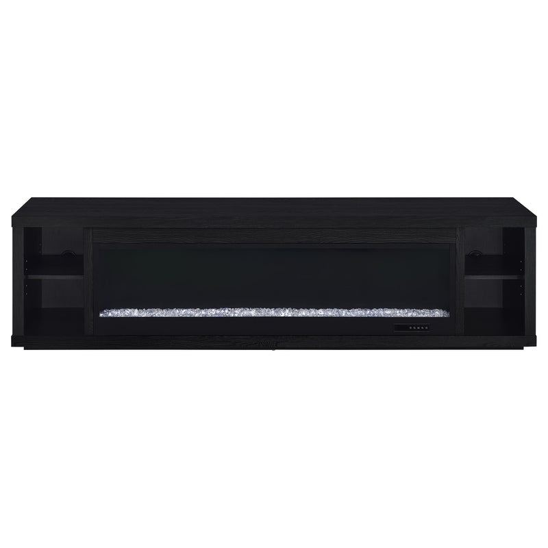  Coaster Furniture Deiter 722833 79-inch TV Stand Fireplace Media Console - Black IMAGE 8
