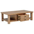  Coaster Furniture Beasley 723328-S3 3-Piece Wood Coffee Table Set - Golden Oak IMAGE 11