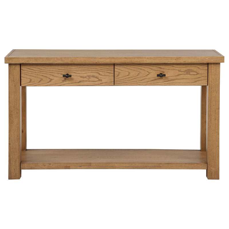  Coaster Furniture Beasley 723329 2-Drawer Wood Console Table - Golden Oak IMAGE 14