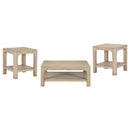  Coaster Furniture Solano 723488-S3 3-piece Square Coffee Table Set - Weathered Mango IMAGE 1